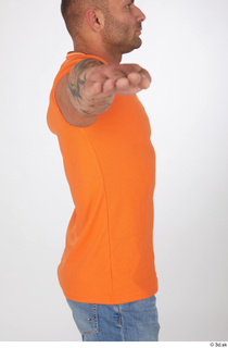 Garrott casual dressed orange t shirt upper body 0007.jpg